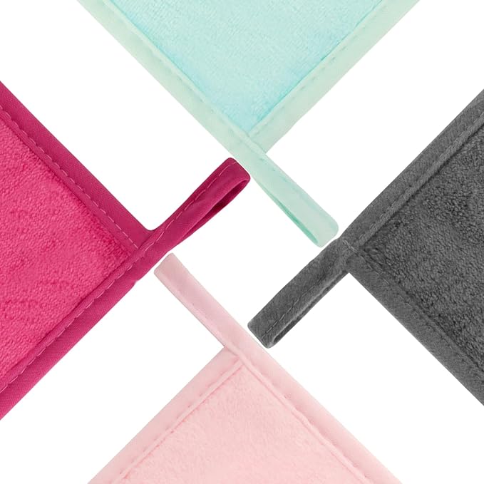 Sukh Makeup Remover Cloth - 7PCS Makeup Cloth Microfiber for Facial Cleaning 6" x 6" Reusable Face Wash Cloth for All Skin Types Face Wash Cloth Soft Makeup Towels Facial Cleansing Cloths for Women