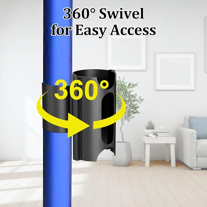 Vacuum Attachment Holder for V7 V8 V10 V11 V15 G5 – Holds 2 Attachments on Telescopic Wand – Effortless Installation – 360° Rotating Tool Clip, No Longer Easily Lose Accessories