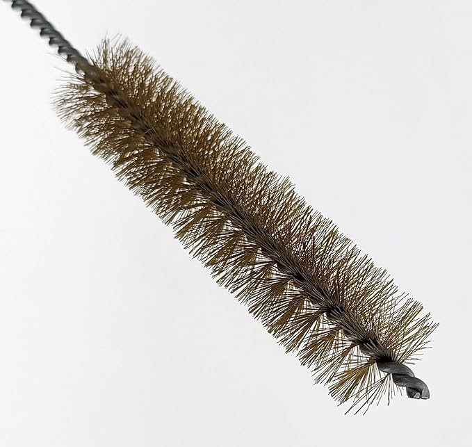 3 Piece Set of 16-Inch Tube Cleaning Brushes Copper, Stainless, Nylon for Various Surface Use (1-Inch Diameter)