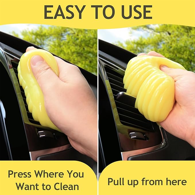 Car Cleaning Gel 160G - Reusable Dust Slime for Car Vents/Keyboard/Console, Interior Cleaner Putty, Gifts for Women Men