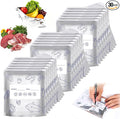 30PCS Reusable Aluminum Foil Sealable Storage Bags,Upgrade Reusable Aluminum Foil Storage Bags,Stand Up Foil Sealable Bags with Label and Zip Lock for Vegetable Fruit Meat(Large）