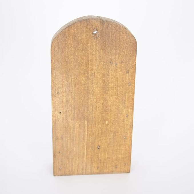 Lehman's Amish Handcrafted Broom Holder, Wall-Mount Wooden Storage Solution for Corn Brooms, Fireplace Brooms and More, Stained Finish