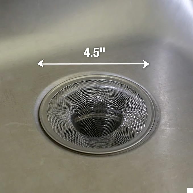 Danco Mesh Kitchen Sink Strainer 2-Pack, 4-1/2-Inch-2 Pack, Stainless Steel, 2 Count