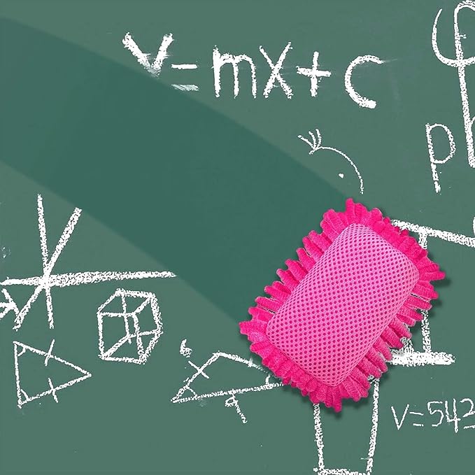 Pink Microfiber Whiteboard Eraser - Washable Dry Erase Sponge Mitt for Chalkboards, Markers, Classroom, Office, and Car Cleaning | Reusable Eraser for Whiteboards, Refrigerators, and Home Use（1 Pack ）