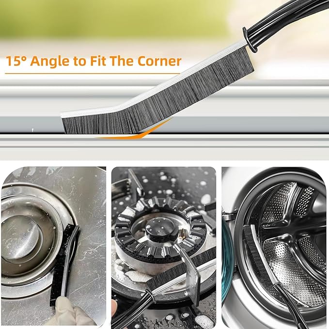 Crevice Cleaning Brush, Multifunctional Hard-Bristled Gap Scrub Brush, 2025 New Multifunctional Gap Cleaning Brush Tool, Dead Corners Brushes for Bathroom Kitchen Tiles Window Door