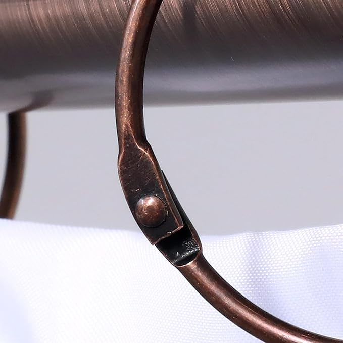 SlipX Solutions Simple Slide Shower Curtain Rings Provide Effortless Gliding on Standard Shower Rods (Rust Resistant, Snap Closure) (24, Oil Rubbed Bronze)