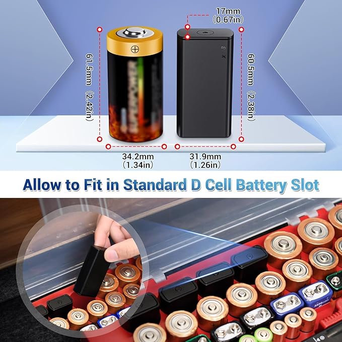 (2 Pack) LR44 Battery Holder, Coin Cell Case for 36x LR44/AG13/A76/357/SR44/SR1153/SG13/LR1154, Button Round Storage, Fits D Slot & Pull-Out Design