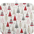 Christmas Dish Drying Mats for Kitchen Counter Xmas Tree Drying Mat Winter Holiday Dishes Drying Pad Microfiber Absorbent Dish Draining Mat Washable Dish Drainer Rack Mat 16x18 Inch