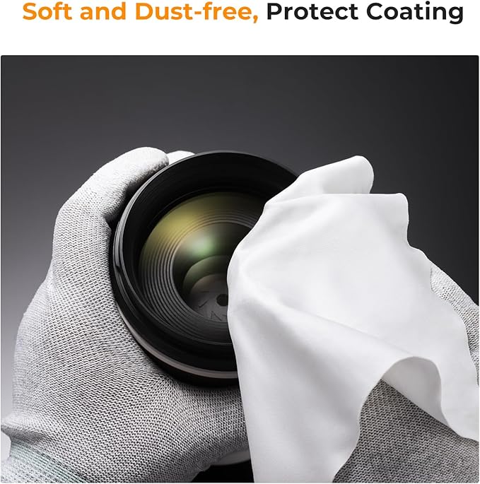 K&F CONCEPT 52mm Lens Cap Cover, 4-in-1 Center Pinch Lens Cover Black Anti-Loss Keeper Leash Microfiber Cleaning Cloth Kits Compatible with Nikon, Canon, Sony, Fujifilm Camera Lenses