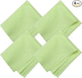 Microfiber Screen Cleaning Cloths, HTTX 4-Pack 6 x 7 inches for Cell Phones, Tablets, LCD TV, Laptop, Camera Lenses, Surface Tablet, Monitor, Car GPS Screens, Spectacles, Glasses, Watches [Green]