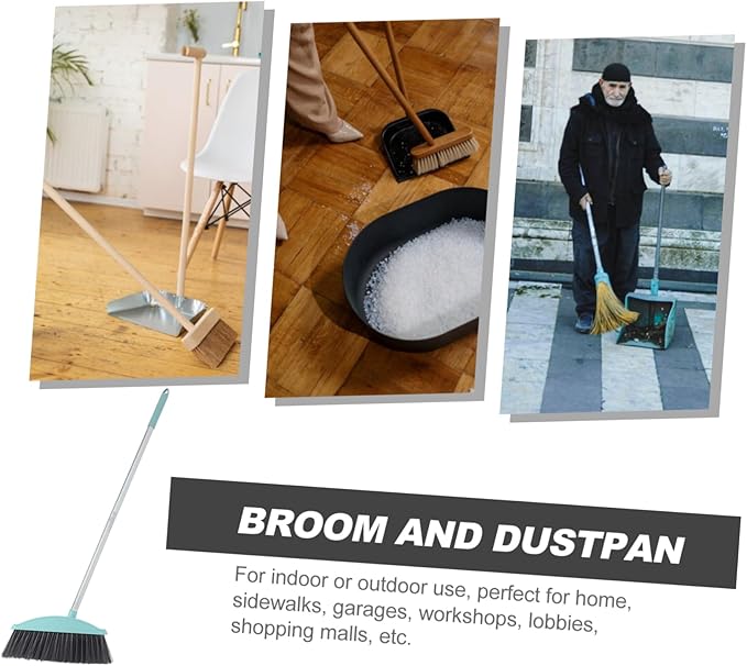 Heavy Duty Floor Cleaning Broom for Use Patio Sweeper with Handle for Efficient Cleaning for Household Pet Hair Removal