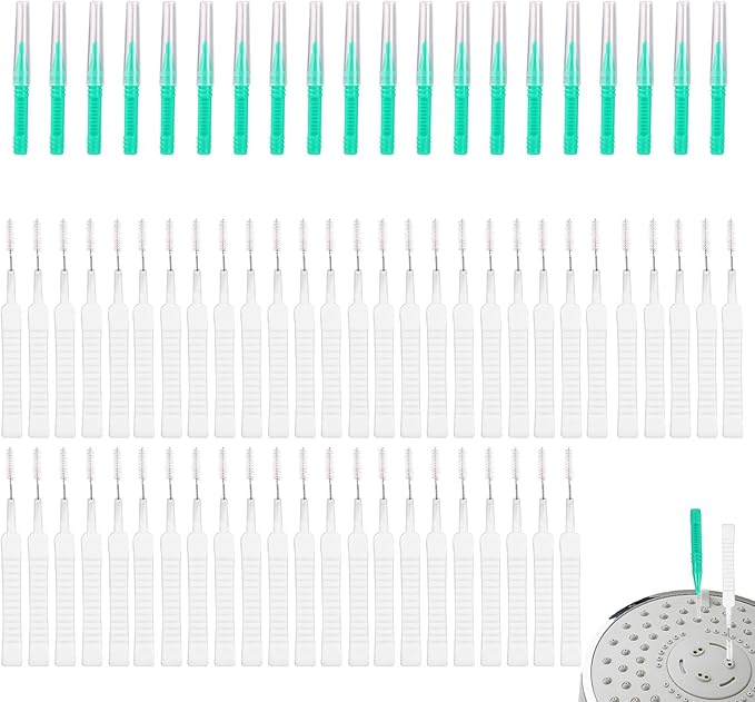70pcs Shower Head Cleaning Tools, Including 20 Cleaning Brushes & 50 Shower Hole Brushes Unclogger Accessory for Small Holes Faucets Nozzles Sink Gaps
