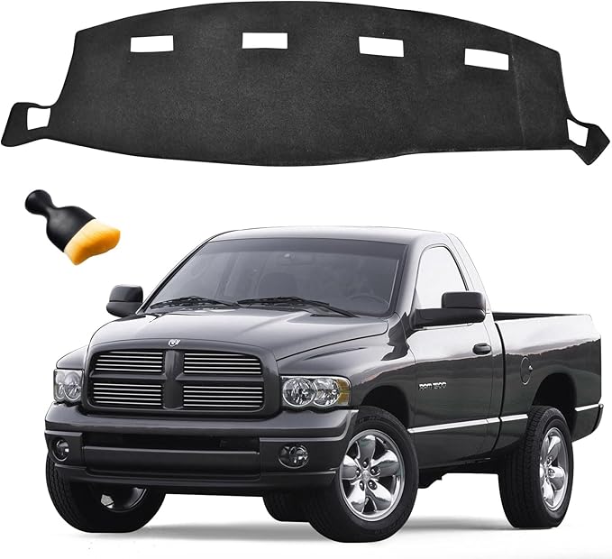 GZSH Dash Cover Mat fit for Dodge Ram 1500 2500 3500 2002-2005 with Dust Brush |Easy to Install| |Full Cover| Dodge Ram Dashboard Cover