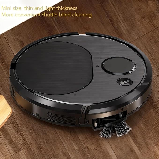 Ymiko Smart Sweeping Robot, Powerful Suction Cleaner USB Charging, Mini Robot Vacuum with Smart Technology for Wooden Flooring Tile Carpet Marble (Yellow)