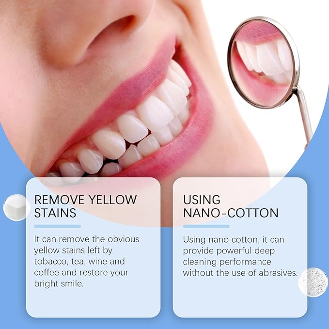 4 Pcs Sponge Teeth Cleaner for Baby, Kids, Adults, Gentle Stain Remover for Teeth Soft Rubber Sponge Eraser Safe Dental Cleaning Tool for Daily Oral Care
