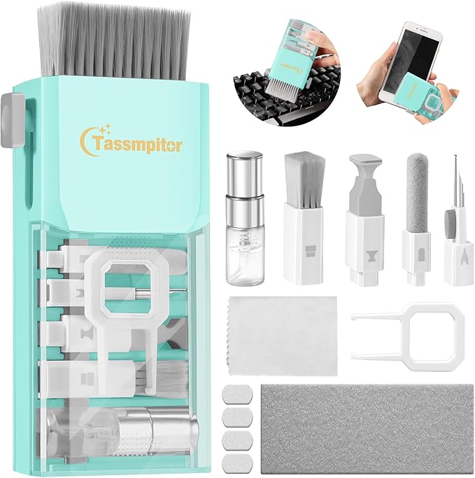 Laptop Screen Keyboard Cleaner Kit, All in 1 Electronics Cleaning Tool for MacBook iPad iPhone Pro Cell Phone, Brush Tool for Tablet, Computer, PC Monitor,TV Camera Lens with Patent
