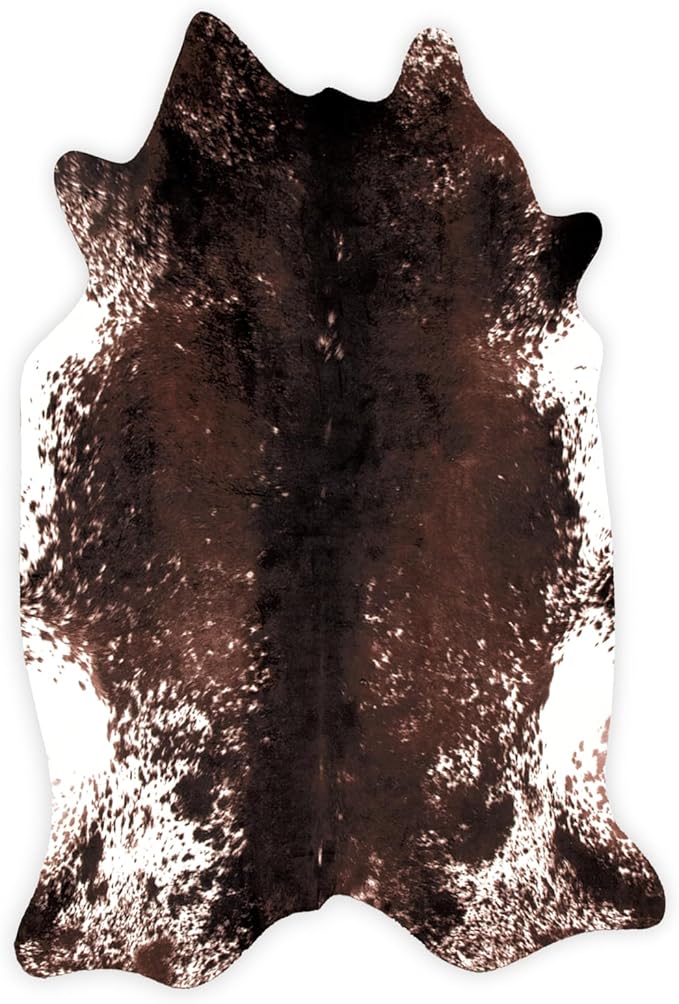 MACEVIA Faux Cowhide Rug Cute Cow Print Rug Animal Area Carpet Western Decor for Living Room Bedroom Non-Slip 59" L x 47.2" W(4.9ft x 3.9ft)