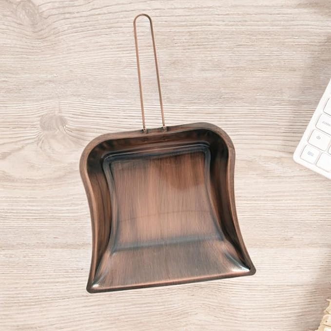 Handheld Copper Garbage Dustpan Multipurpose Sturdy Portable Table Cleaning Tool Dust Pan for Restaurant Bar Apartment