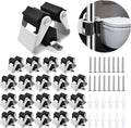3-H Stainless Steel Broom Holder Wall Mount, Heavy Duty Mop and Broom Organizer with Screws, Tool Storage Rack for Kitchen, Laundry, Bathroom, Garage, Garden Shed,Matte Black,20