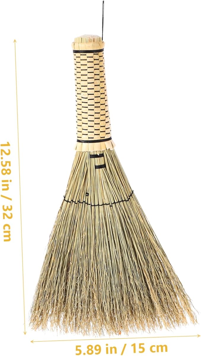 Mini Woven Corn Broom with Short Handle Soft Brush for Sweeping Bedrooms Sofas and Carpets Handmade Cleaning Tool for Indoor and Outdoor Use