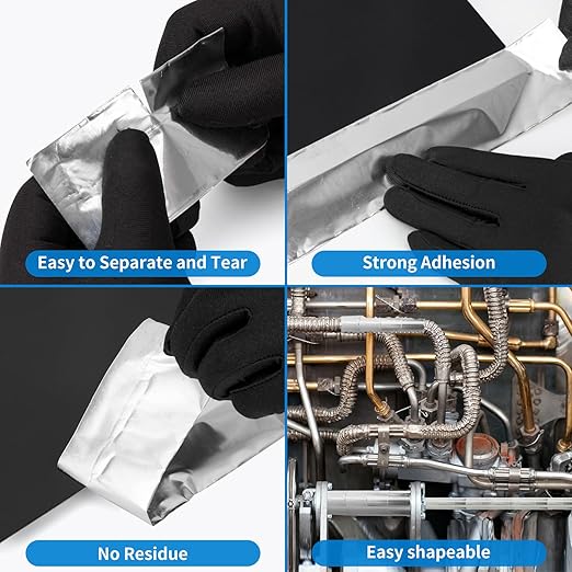 Thicker Silver Aluminum Foil Tape for ductwork, 2-inch x 393 Feet, 3.9 mils High-Temperature Sealing & Patching, Heavy Duty HVAC Tape for Air Ducts Vents, Metal Repair, Exhaust Pipe, AC Dryer, Furnace