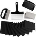 Blackstone Griddle Cleaning kit 16 Pcs, Heavy Duty Grill Cleaning Stone Bricks with Handle,Griddle Scrubber Scouring Pads with Handle and 6" Grill Scraper,Griddle Cleaner Brush Set for Flat Top