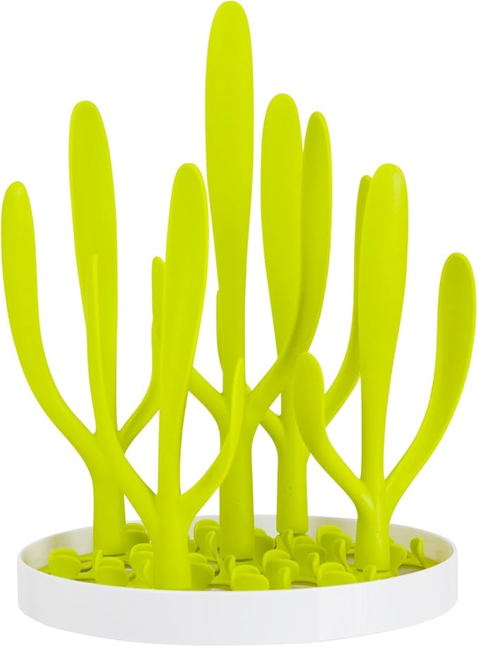Boon Sprig Countertop Baby Bottle Drying Rack - Nature Inspired Upright Bottle Rack Dryer -Upright Drying Rack for Bottles and Baby Accessories - Baby Bottle-Feeding Supplies