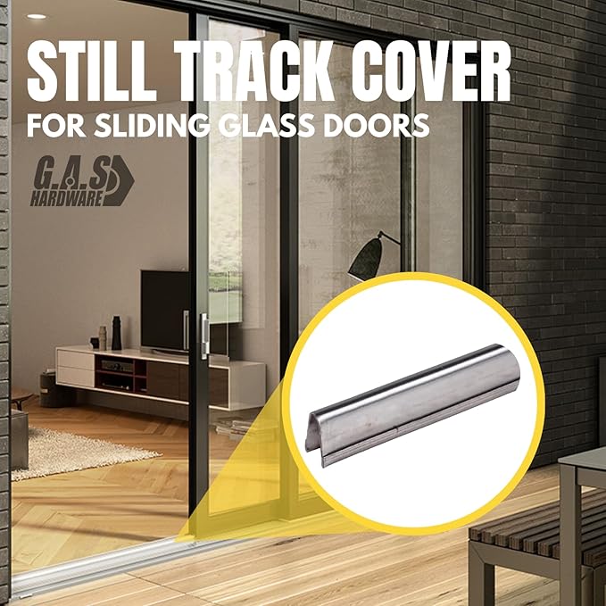 Sliding Door Repair Track Cover Repair Worn Damaged Sliding Glass Door Repair Horizontal Sliding Window Tracks Stainless Steel | Track Replacement for Patio Glass Door Repair (2 Feet)