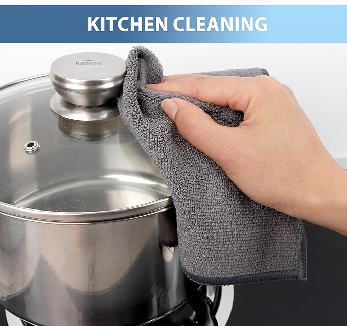 Tricol Clean 12 Pack Microfiber Cleaning Cloth 11.8x11.8inch - Streak-Free, Reusable Wipes for Glass, Kitchen, Car, Dusting - Absorbent & Lint-Free (Mixed Color 04, 11.8 x 11.8 in)