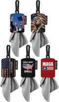 SPUDZ Classic Trump MAGA Variety Pack | Five 6" x 6" Microfiber Towels w/Neoprene Pouches | Premium Microfiber Cleaning Cloths for Lenses, Screens, and More