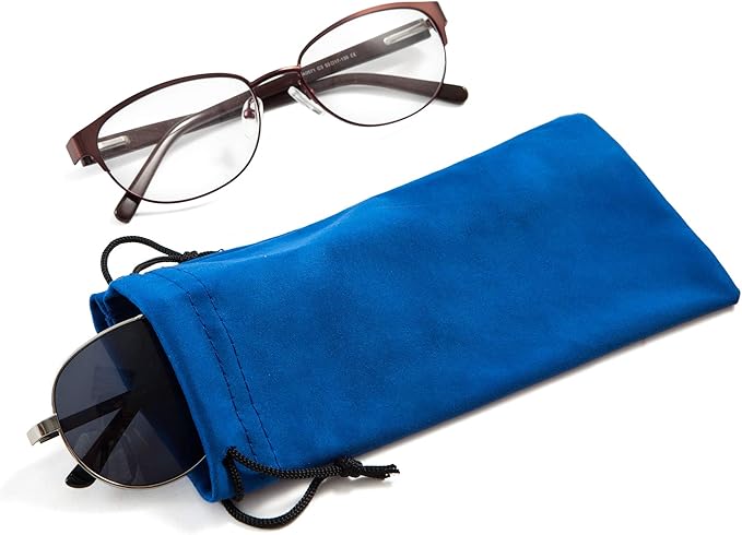 TRIUMPH VISION Soft Eyeglass Pouch 3 Pack - Pouch for glasses Microfiber Screen Cleaning Bag