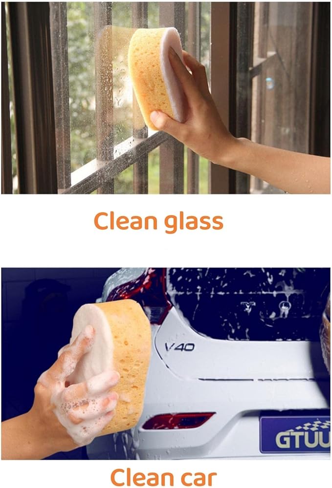 5 Pack Clean Sponges, High Density Large Sponge Wipers, Strong Scrubbing Ability, Clean and Scratch Free Sponge, Suitable for Washing Tableware/Cars/Furniture.