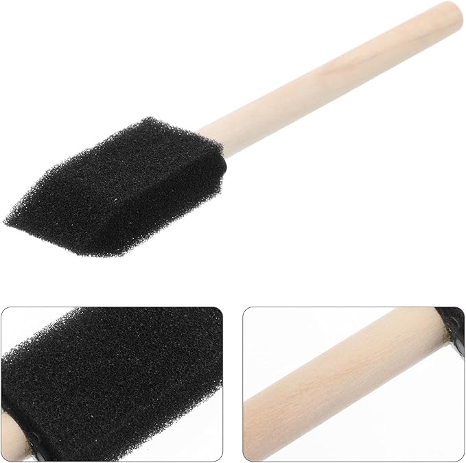 Car Air Vent Cleaning Brush 4pcs Set with Wooden Handle Soft Sponge Detailing Brushes for Car Interior and Air Conditioner Vent Cleaner