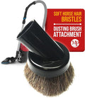 MP Maresh Products Household Cleaning Vacuum Brush Attachment - Horse Hair Vacuum Cleaner Accessories, Soft, Dust Floor Brush, Compatible with Shop Vac 1-1/4" Cleaners for Hard Surfaces - Black