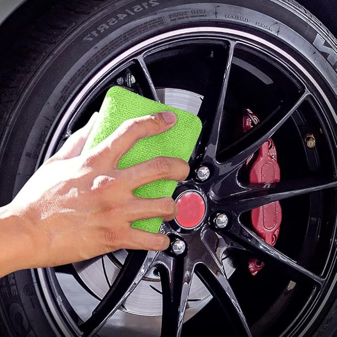 HOMEXCEL Microfiber Applicator Pads, Scratch-Free Car Wash Sponge for Cleaning, Premium Wax Foam Applicator Pads for Car Detailing, 5”x3”, 8 Pack, Green