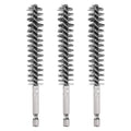 HARFINGTON 3pcs Stainless Steel Bore Brush 15mm Dia Cleaning Wire Brush with Handle 1/4 Inch Hex Shank for Tubes, Ports, Bearings