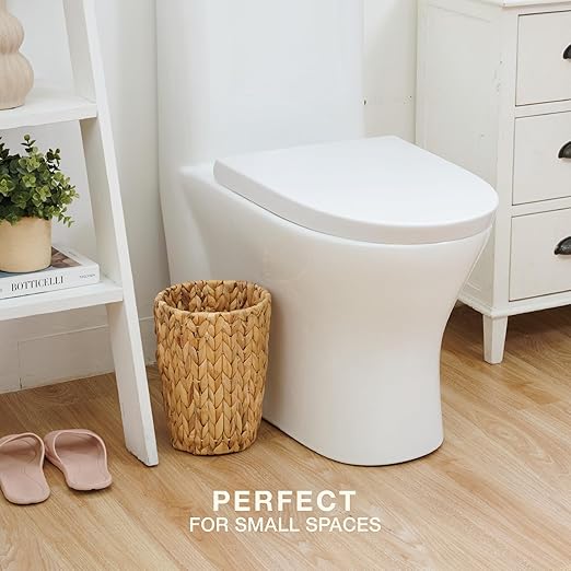 2-Pack Wicker Trash Cans - Rattan Trash Can - Wicker Waste Basket for Bathroom, Bedroom - Woven Waste Basket (Natural, 2 Gallon)