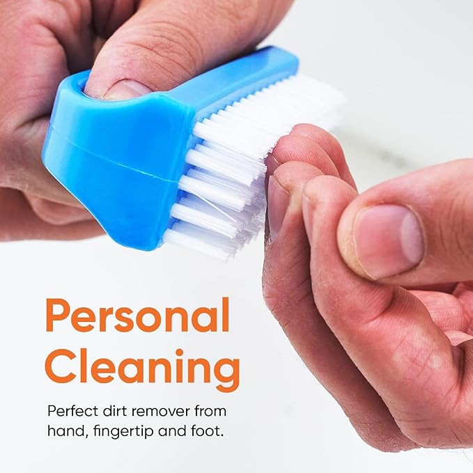 Superio Nail Scrubber Brush - All-Purpose Stiff Cleaning Brush for Fingernails, Toe, Foot & Hands - 24 Pack