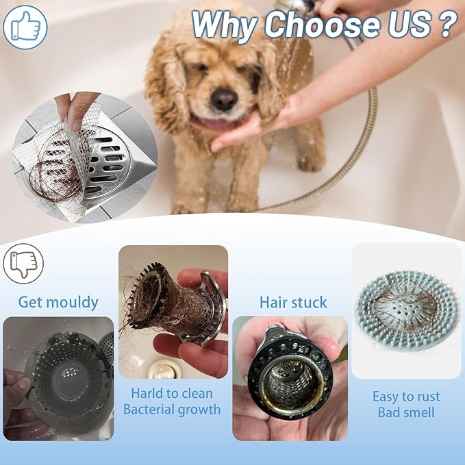 Shower Drain Hair Catcher,35 Pack Disposable Hair Catcher Shower Drain Mesh Stickers, Shower Drain Cover-Hair Drain Catcher for Pop-up and Regular Drains of Showers,Bathtubs,Sinks,and Basins