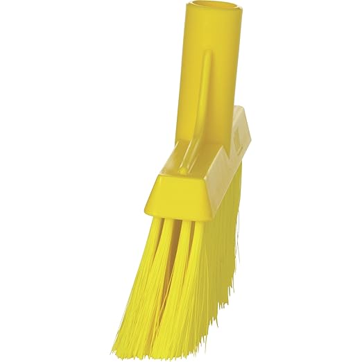 Vikan 31046 Broom,Lobby,Soft/Stiff,10.25",PP/PET,Yellow