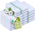 Utopia Towels Green Dish Towels [12 Pack - 15 x 25 Inches] 100% Ring Spun Cotton Highly Absorbent & Reusable Cleaning Bar, Tea, Kitchen and Dishcloths Set - 200 GSM