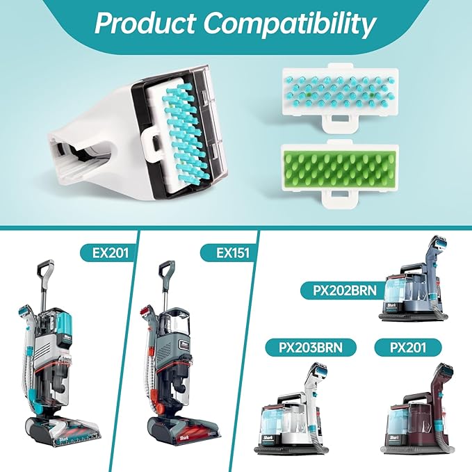 PX201 Tool Brush Replacement Parts Compatible With Shark StainStriker Portable Carpet PX201 PX202BRN PX203BRN CarpetXpert Upright EX201 R-EX200 R-EX201 EX150 EX151 Stain Striker Vacuum Brush (1+1)