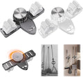 Broom Holder Mop Hanger Wall Mount, No Drill Suction Cup Mop and Broom Organizer with Hooks, Space Saving Adjustable Rack Removable Mop Clip for Bathroom, Kitchen, Garage, Laundry Room (2PCS)