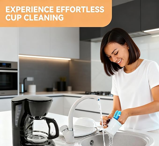 Megalobox 4 in 1 Cup Lid Cleaning Brush,Portable Water Bottle Cleaner Brush,Home Kitchen Crevice Cleaning Tools,Multifuncional Cleaning Tool for Cup, Bottle, jar, etc