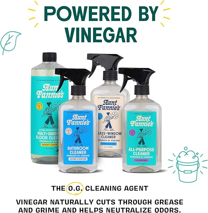 Aunt Fannie's Natural Cleaning Vinegar Wipes, Multipurpose Surface Cleaner, Eucalyptus Scent, 35 Count (Pack of 6)