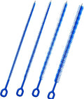 Ouligay 4PCS Straw Brushes for Cleaning Straws 12.4in Extra Long Straw Cleaner Brush with Handle Reusable Cleaning Brushes for Water Bottles Glass Metal Straws (0.31in+0.39in+0.47in)