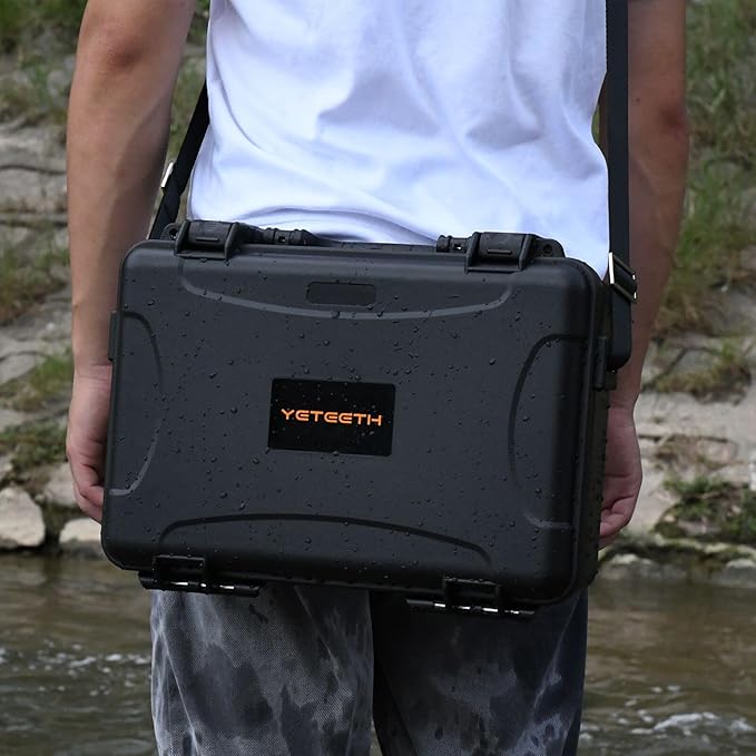 Hard Case for DJI Mini 4 Pro: IP67 Waterproof Carrying Cases for Mini 4/3 Pro/3 Drone Fly More Combo RC 2/RC Smart Controller | Storage Box for Propellers Accessories (Case Only) (Black)