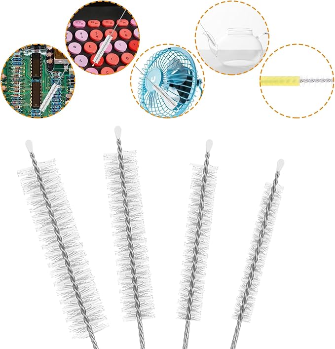 20 Pcs Straw Cleaner Brush Reusable Metal Handles Cleaner Brushes 12 inch Extra Long Straw Brush Straws Brushes Cleaners with Nylon Bristles for Water Bottle Tubes Drinking Cup Cleaning