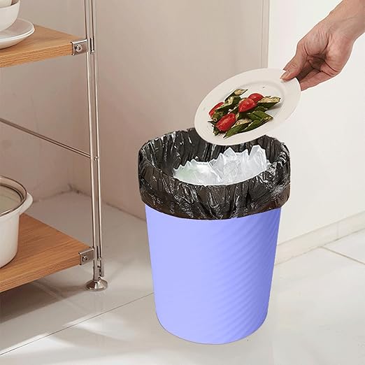 Trash Can - Small Waste basketbin - 1.8 Gallon- for Office,Home,Bathroom,Kitchen - Purple