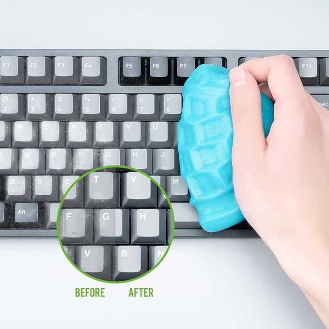 CLICK CLEAN 7oz Car & Keyboard Cleaning Gel x 2, Universal Dust Cleaning Gel for Electronics, Safe & Eco-Friendly, Reusable